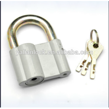 Vane Key Disc Cylinder White Color Golden Shackle Padlock